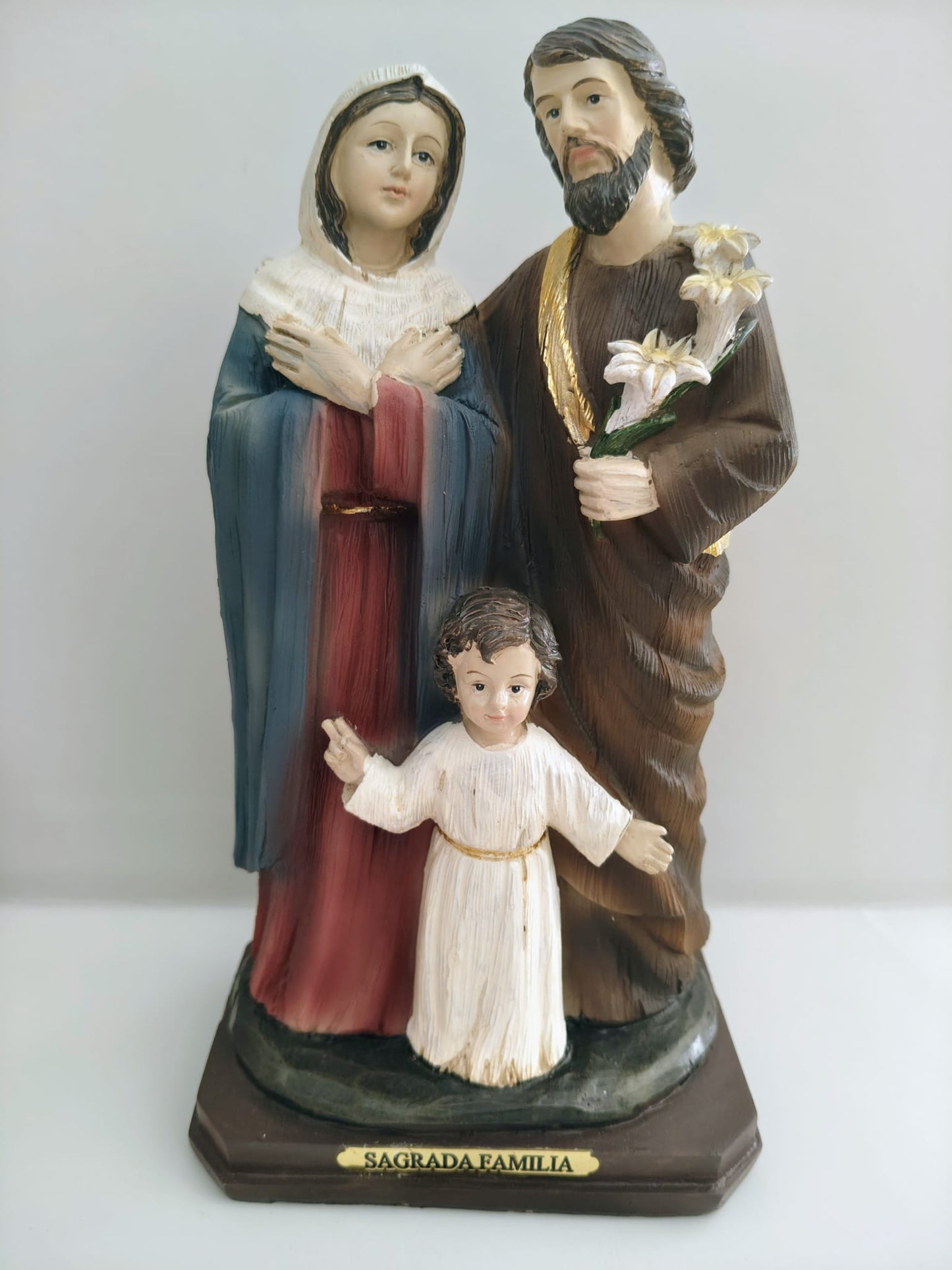 Figura de resina Sagrada Familia  21x12x8cm
