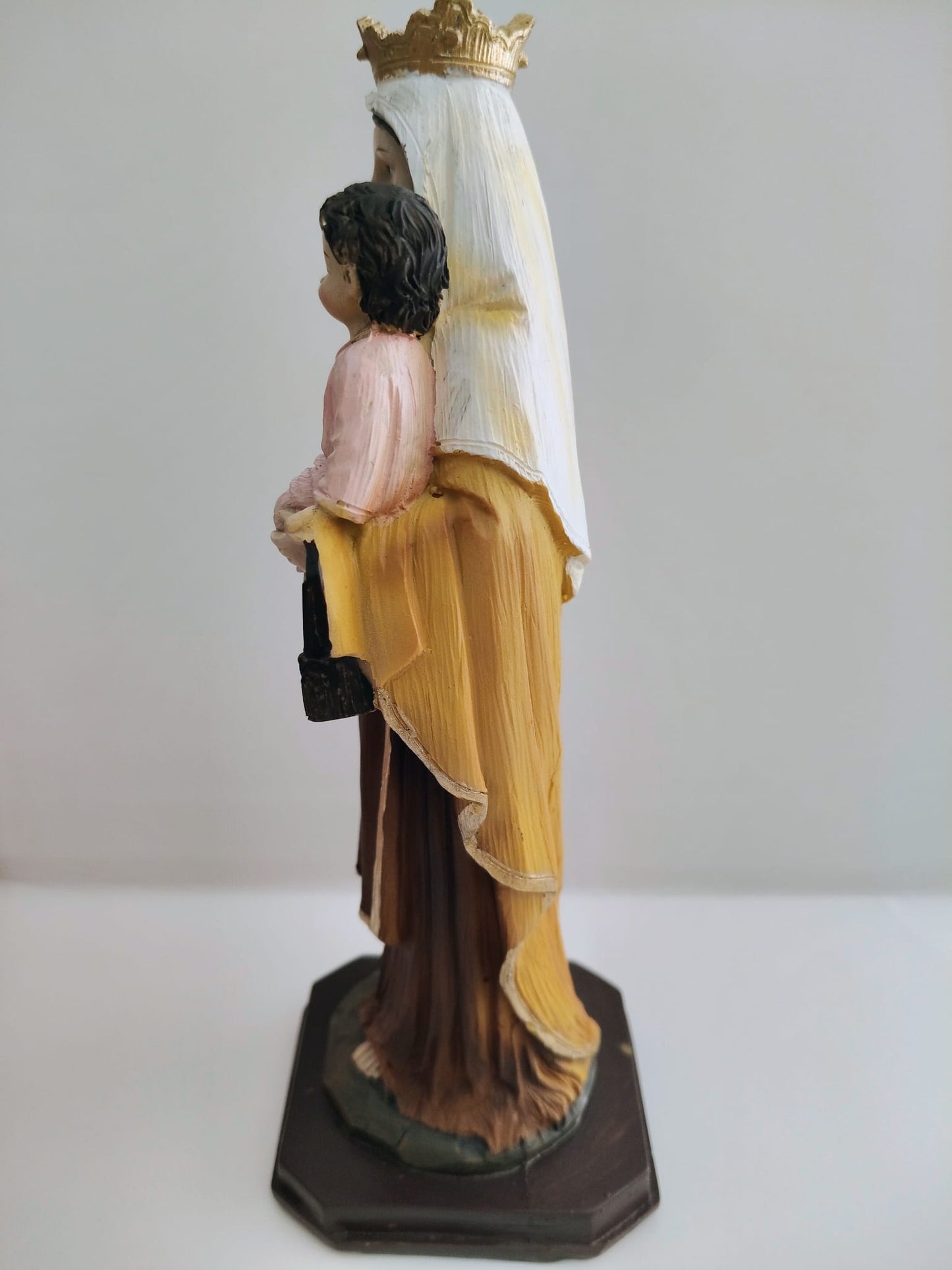 Figura de resina Virgen del Carmen 21x8x8 cm