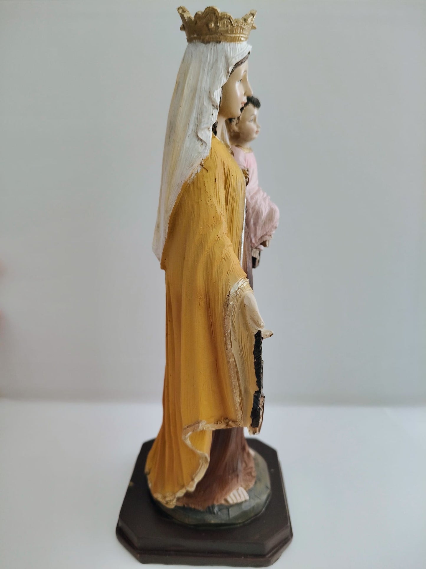Figura de resina Virgen del Carmen 21x8x8 cm