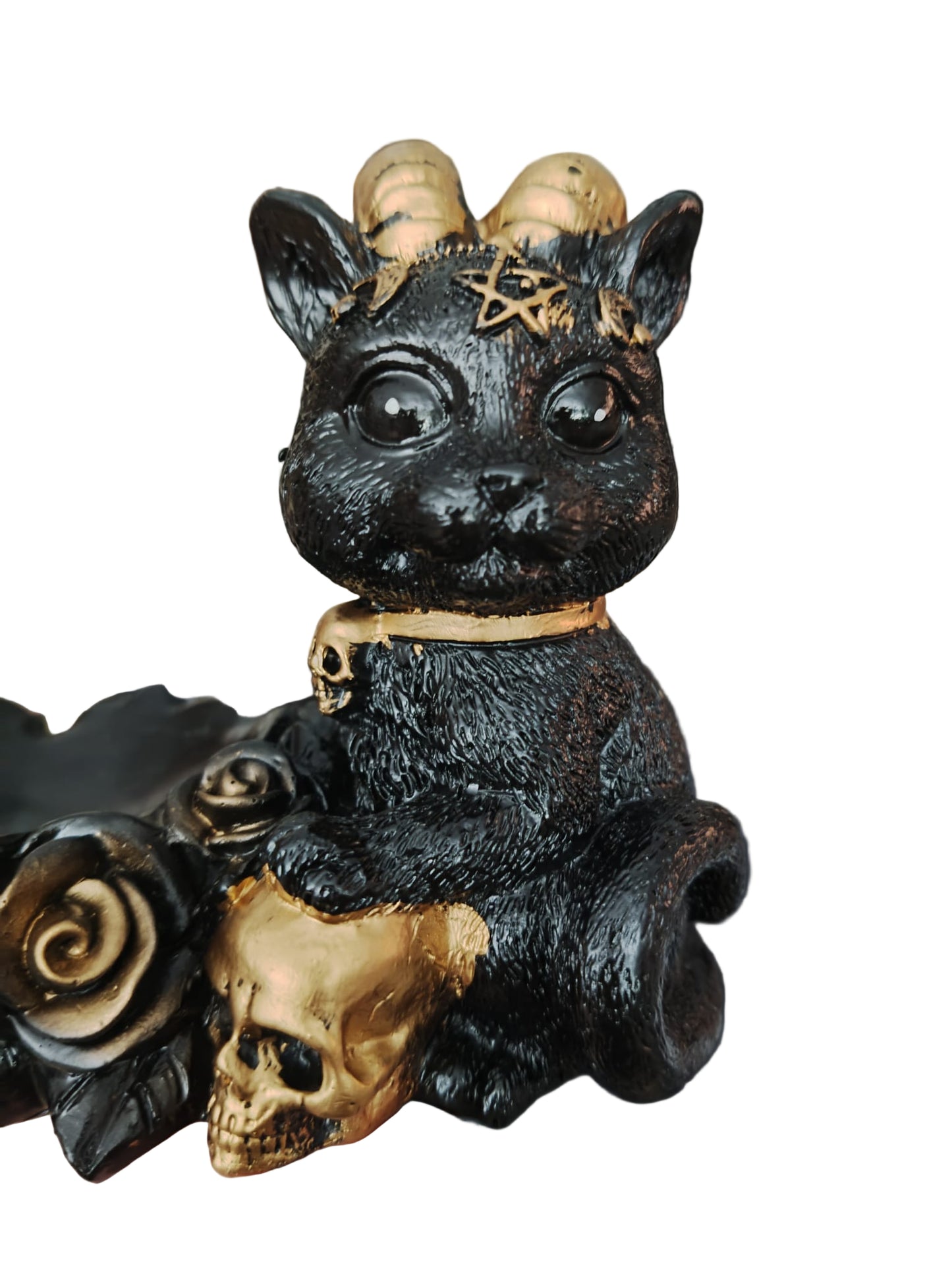 Mystical Cat Candle Holder Figure 11x13x8.5cm