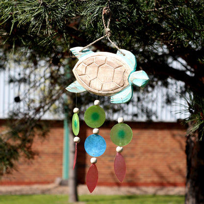 Turtle carving in Aqua and Drop