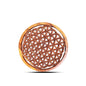 Round Wooden Decorative Panel with Flower of Life 30cm
