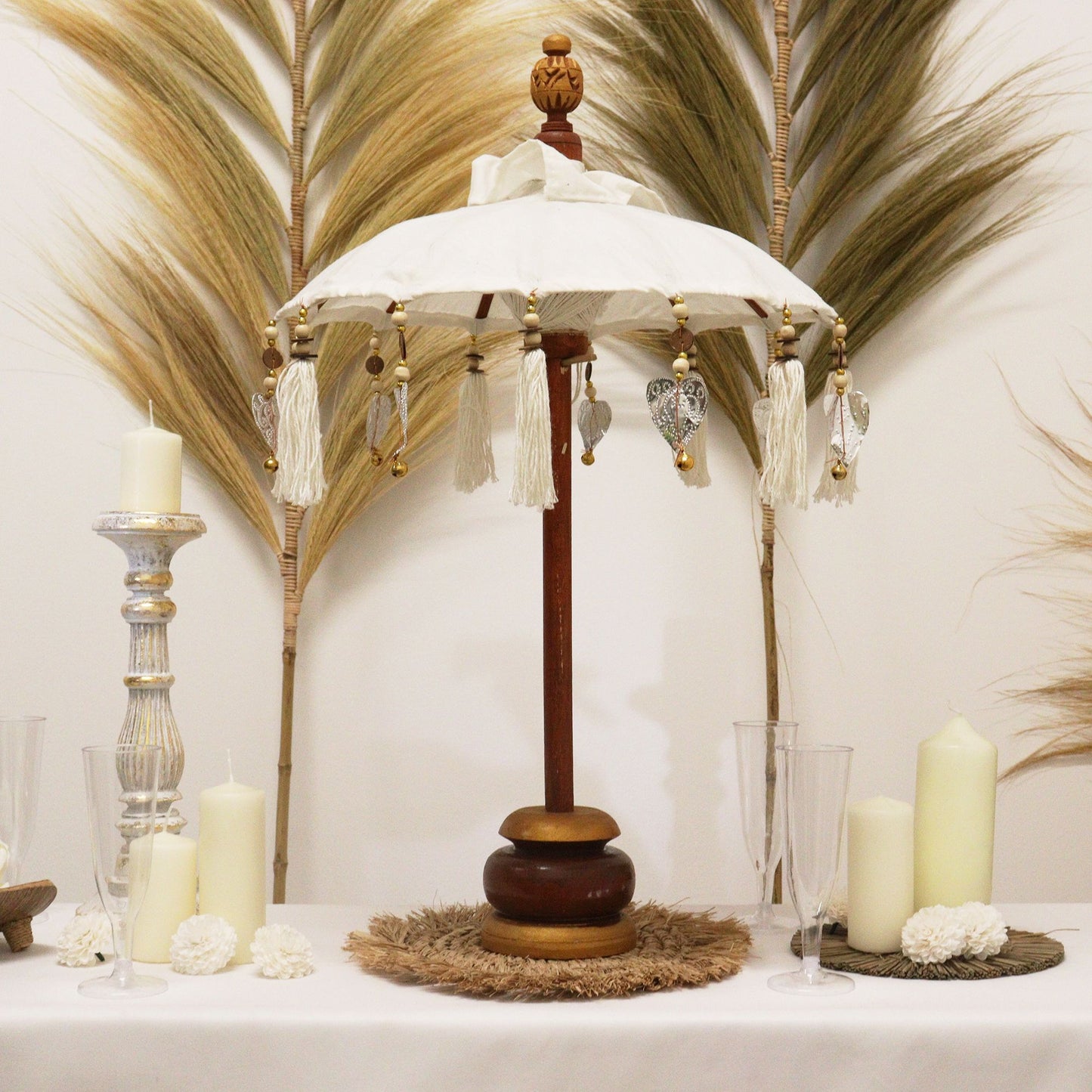 Bali Home Decor Umbrella - Canvas - Natural - 40cm