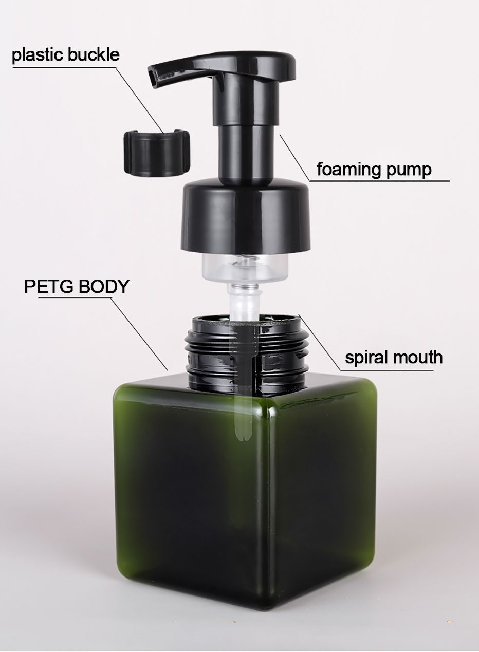 Botella dispensadora de espuma reutilizable en cuclillas - 250ml