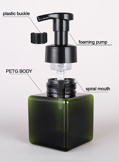 Botella dispensadora de espuma reutilizable en cuclillas - 250ml