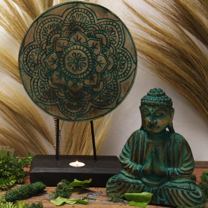 Feng Shui Buddha Set - Mandala - Green