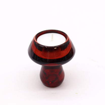 Reversible Mushroom Dinner/Tea Light Candle Holder - Vampire Red
