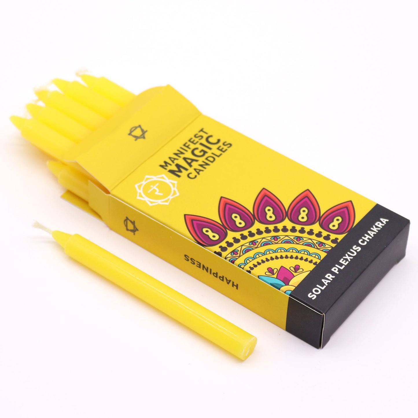 Manifest Magic Candles (12-Pack) - Yellow - Solar Plexus Chakra
