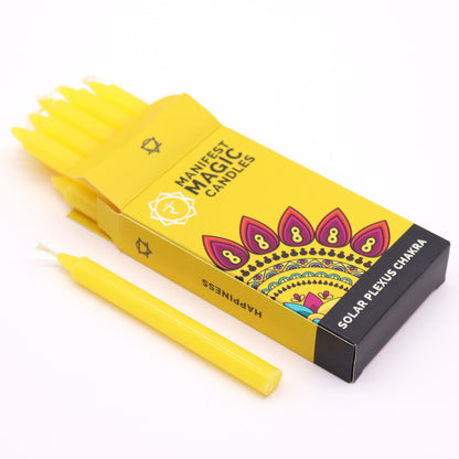 Manifest Magic Candles (12-Pack) - Yellow - Solar Plexus Chakra