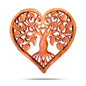 Heart-Shaped Wooden Decorative Panel with Tree of Life 40cm