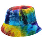 Chapeau bohème de festival en chanvre et coton avec écussons - Tie-dye