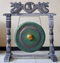 Small Meditation Gong with Stand - 25cm - Green