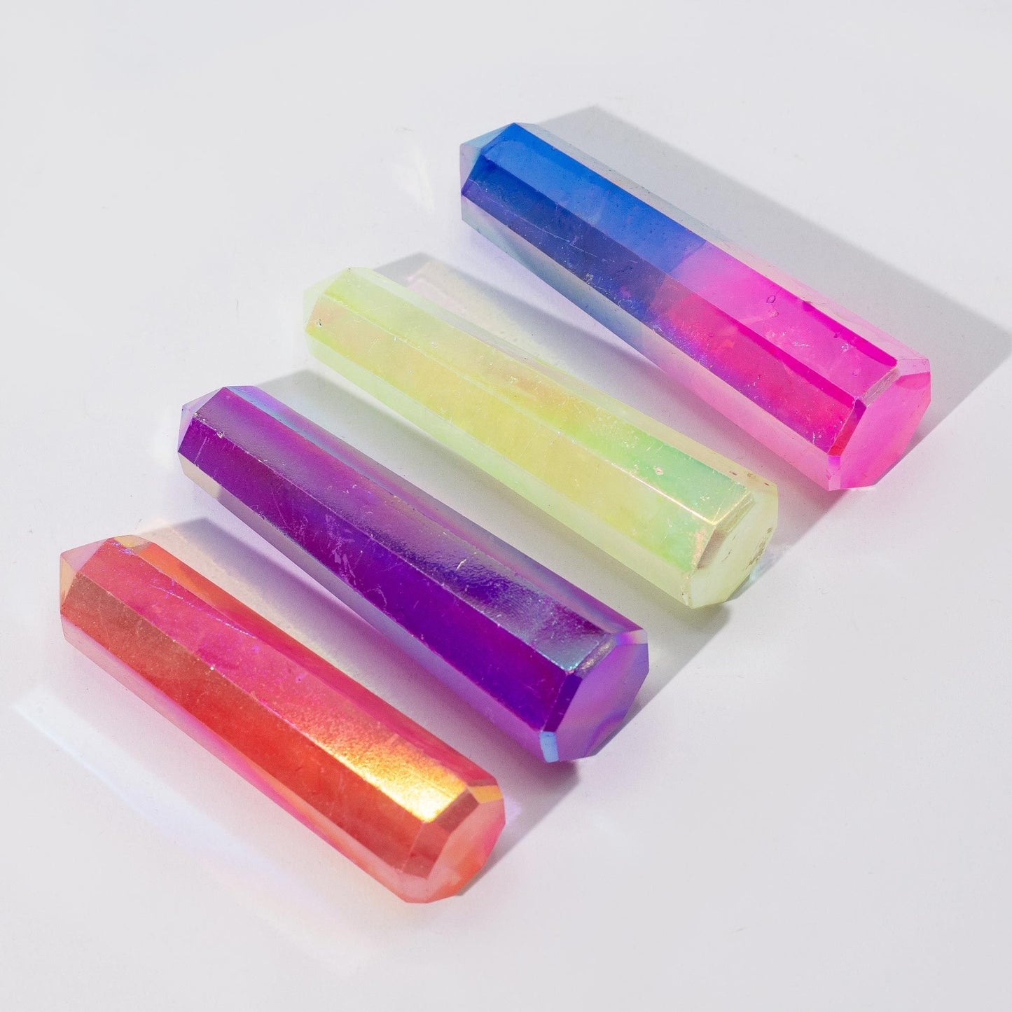 Punta de obelisco de piedra preciosa aprox. 9 cm - Cuarzo cristal Aurura - Morado