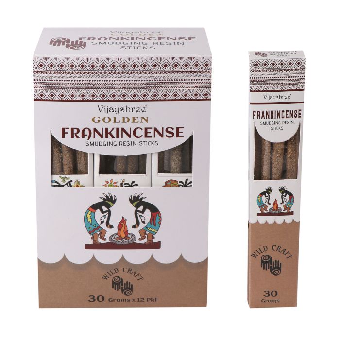 Golden Incense Resin Sticks for Smudging 30g (6 units)