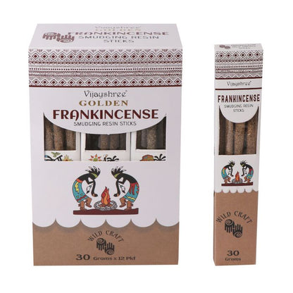 Golden Incense Resin Sticks for Smudging 30g (6 units)