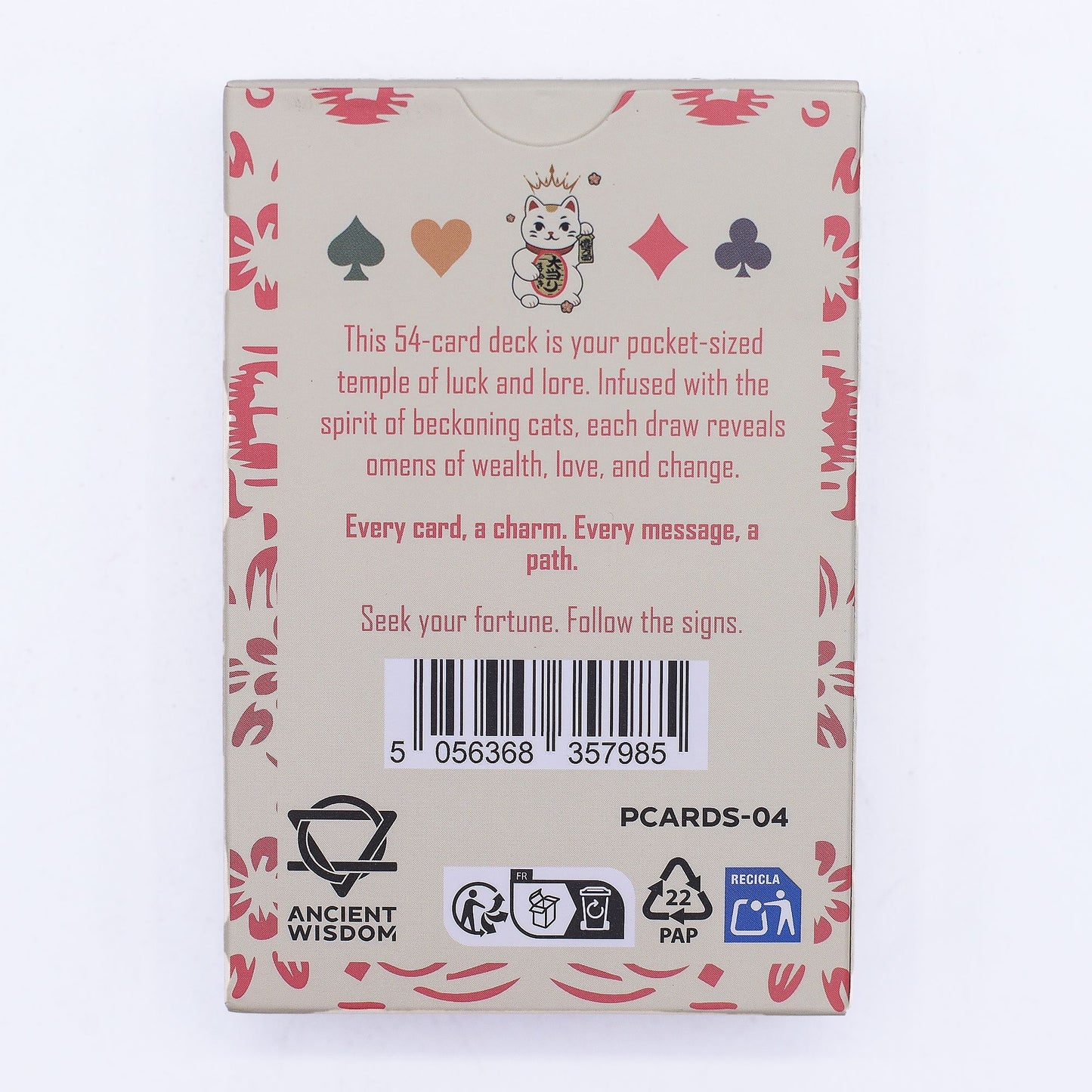 Gatos de la Fortuna Cartas de Juego y de Oráculo - Baraja Maneki Neko