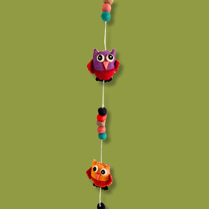 Colgante de Pared de Fieltro - Búhos (colores variados)
