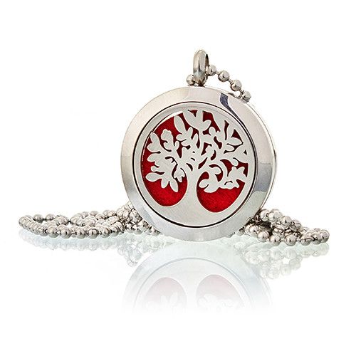 Aromatherapy diffuser necklace 25mm - Tree of life