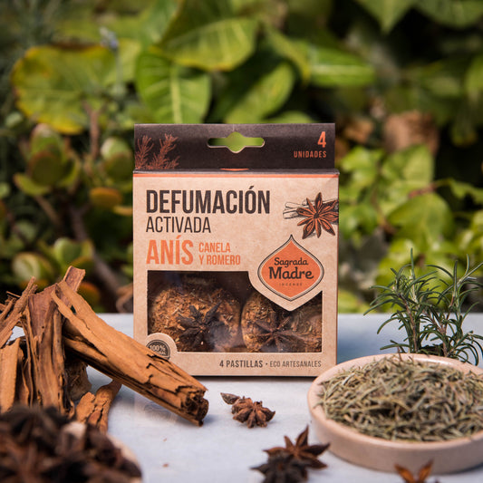 Resin Incense Tablets x 4 Anise, Cinnamon and Rosemary