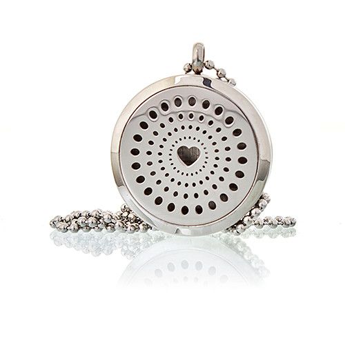 30mm Aromatherapy Diffuser Necklace - Diamond Heart