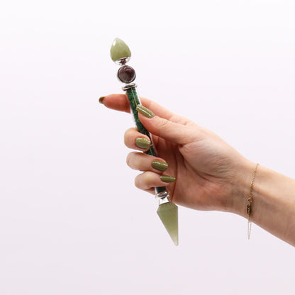 Shiva Lingam Magic Wand - Green Aventurine - Happiness