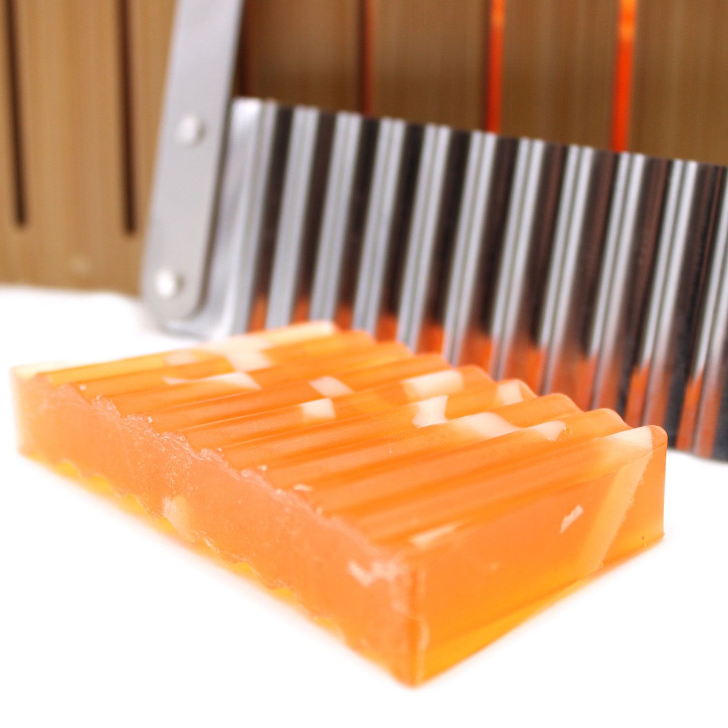 Juego de cortadores de jabón de madera - Cortador ondulado y recto