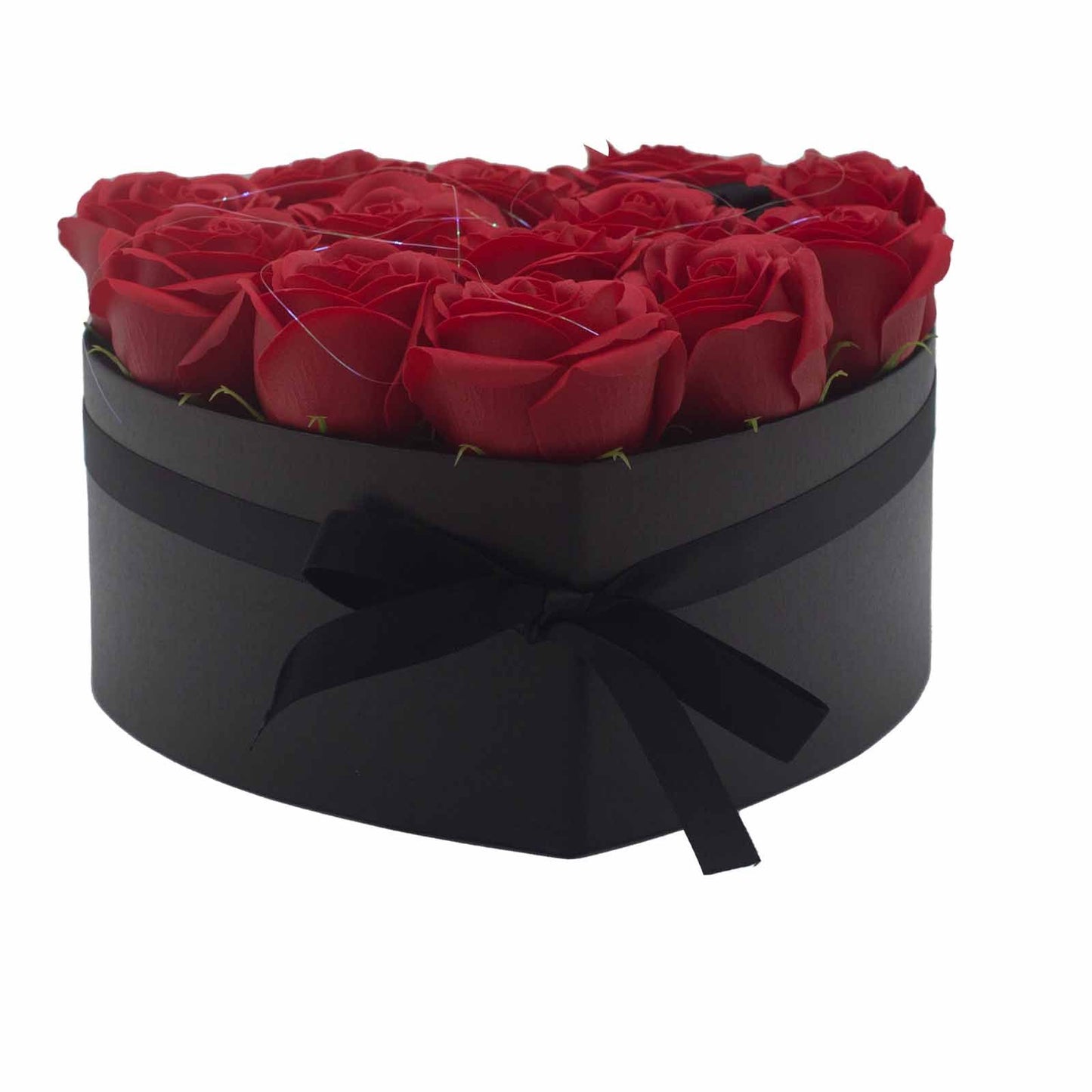 Gift Box - Soap Flower 13 Red Roses - Heart
