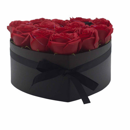 Gift Box - Soap Flower 13 Red Roses - Heart