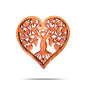 Heart-Shaped Wooden Decorative Panel with Tree of Life 30cm