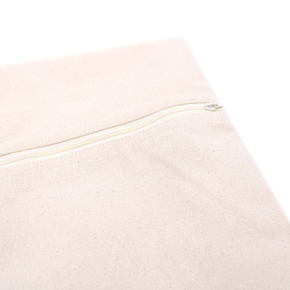 Funda de Cojín de Algodón Estampado - Somos Hojas - Amarillo, Azul y Natural