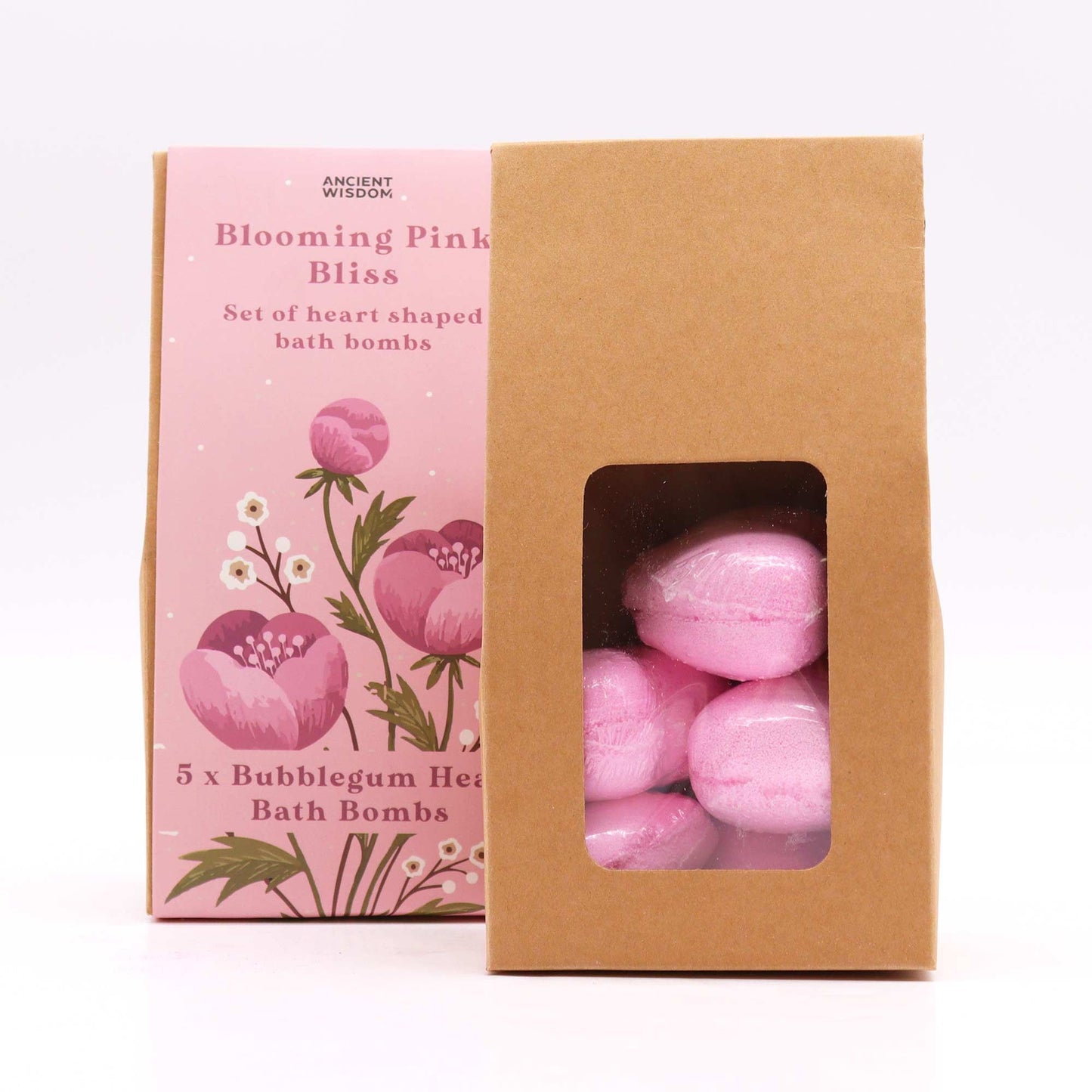 Blooming Pink Happiness Heart Bath Bomb Set