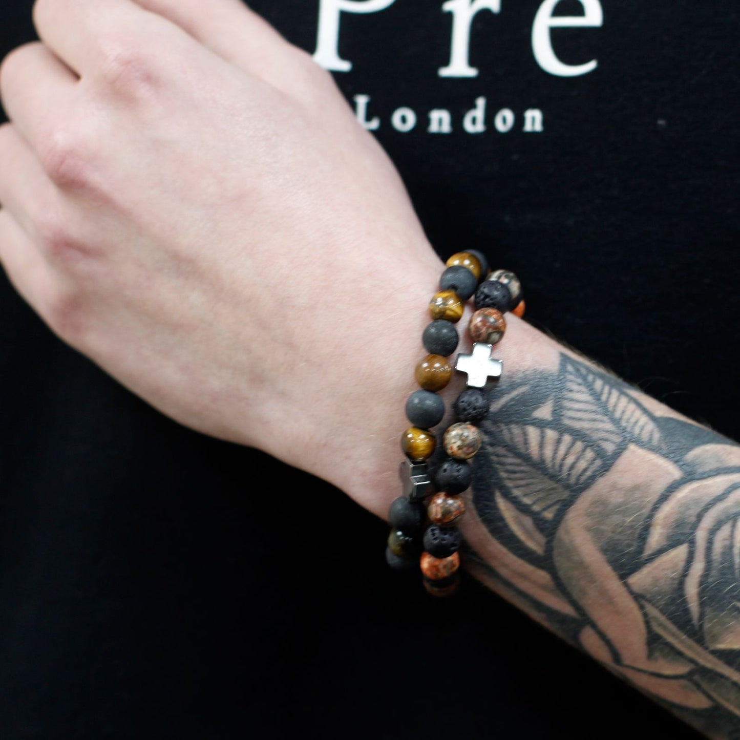 2 Pulseras con Piedras Preciosas - Eternidad