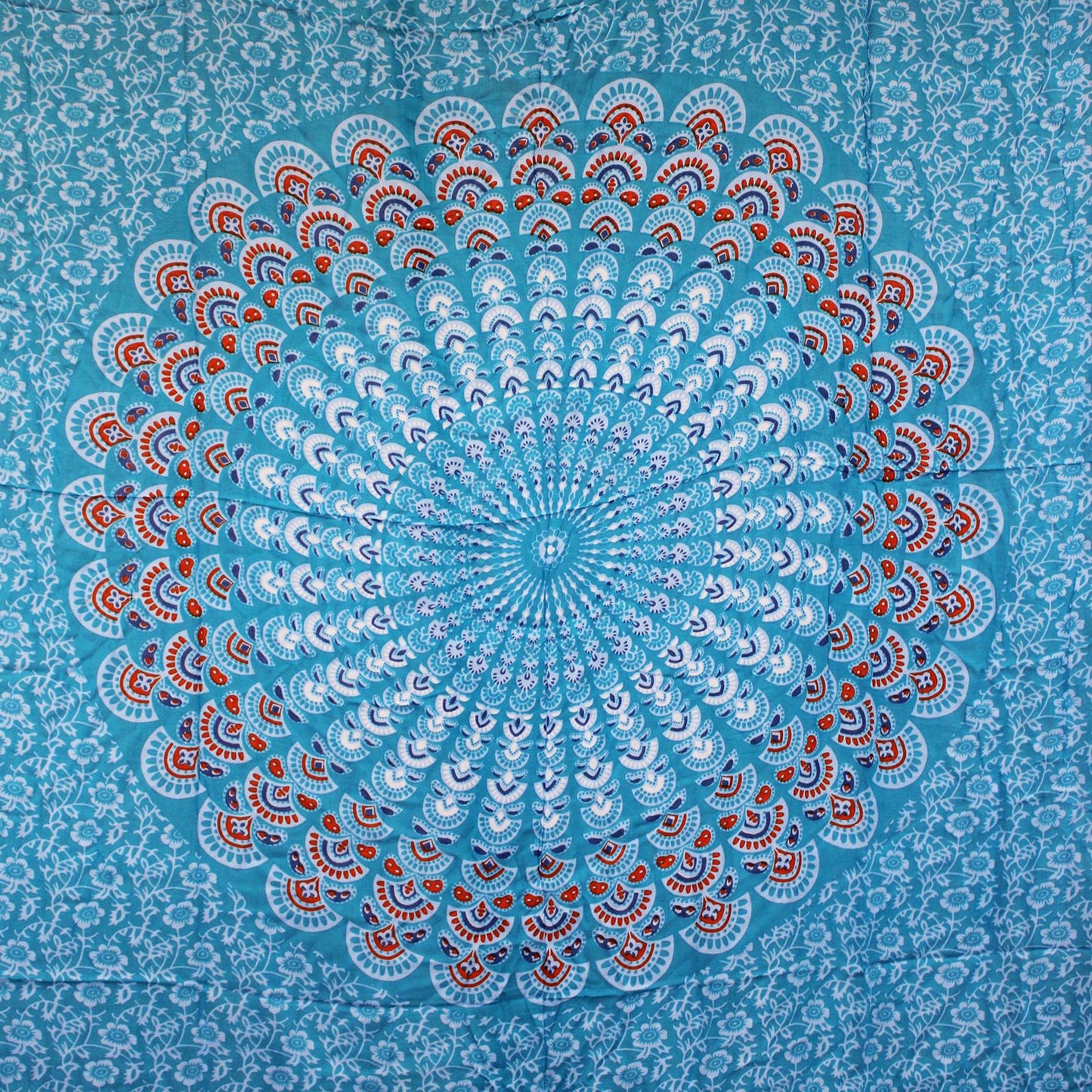 Pareos de Mandela en verde azulado y naranja