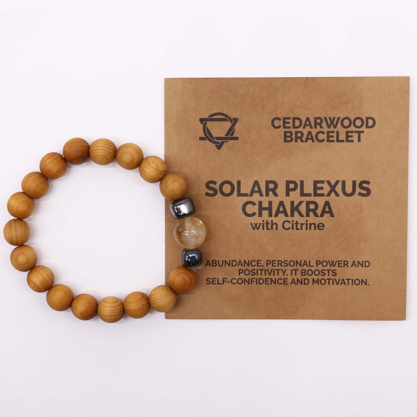 Cedar Bracelet - Solar Chakra - Citrine