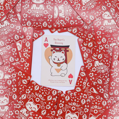 Gatos de la Fortuna Cartas de Juego y de Oráculo - Baraja Maneki Neko