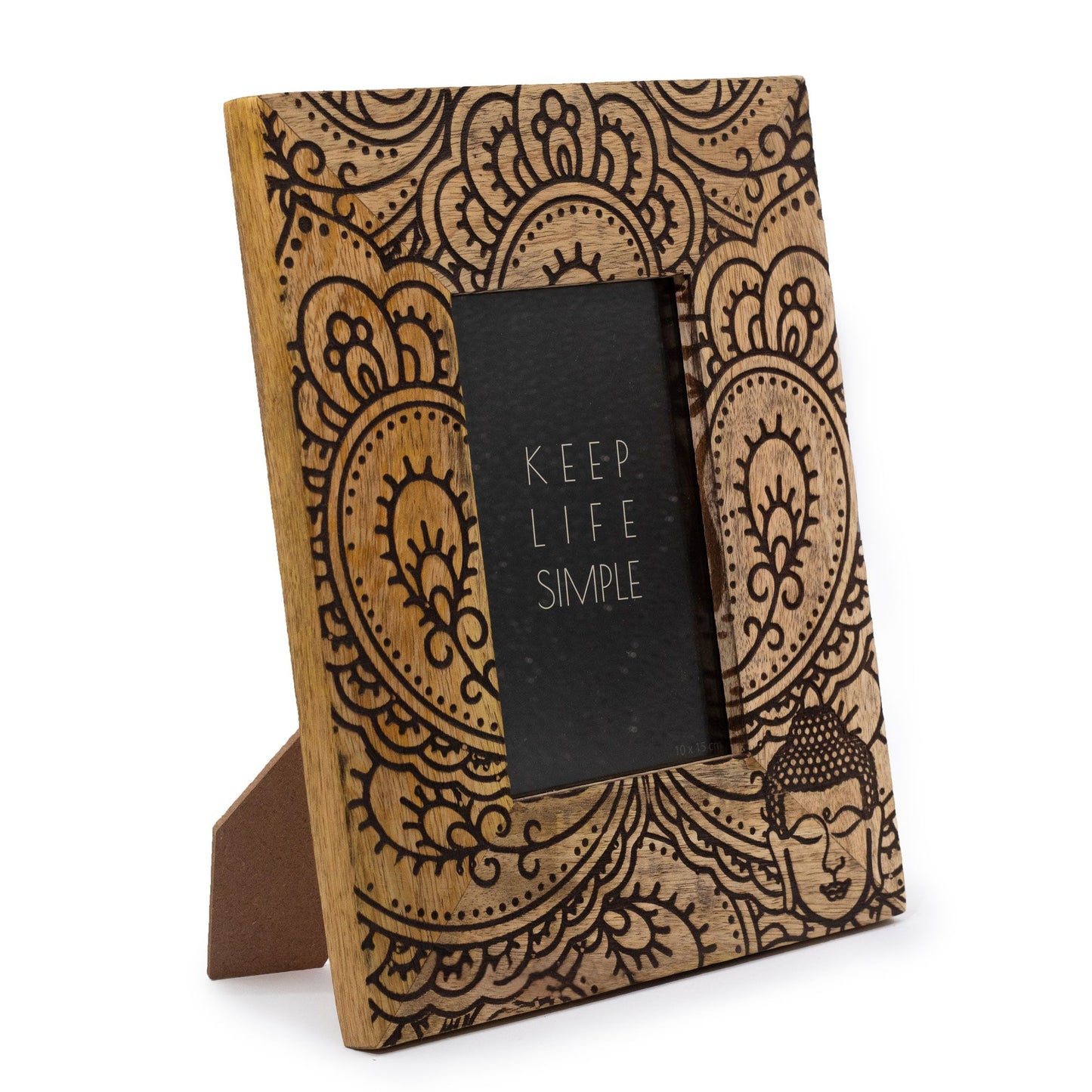 Marco de Madera de Mango (para 10x15cm) 26x20x2cm - Buda Negro