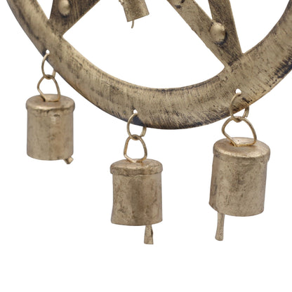 Indian rattles - pentagon with bells 25x49 cm