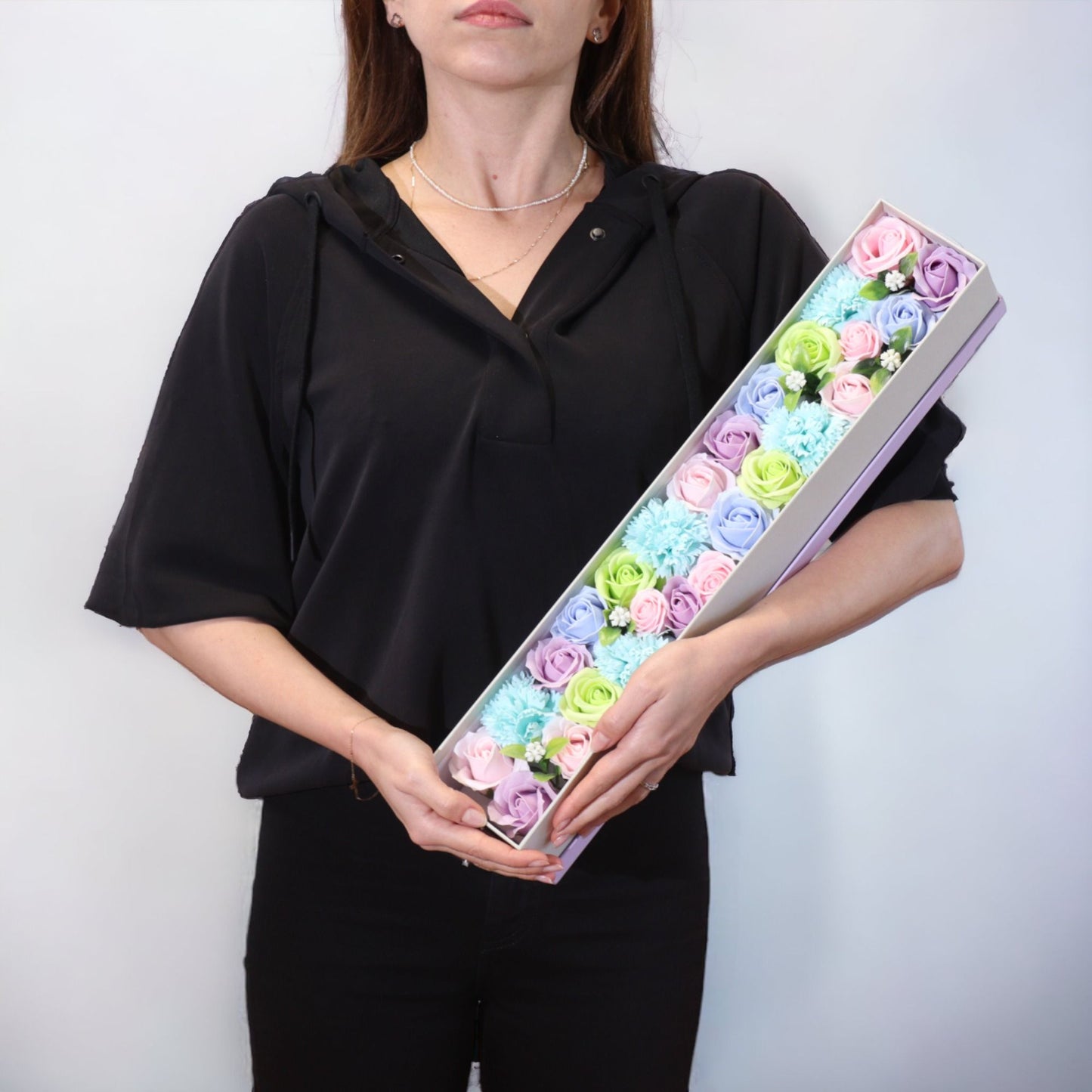 Caja Extra Larga flores - Baby Blessings - Blues