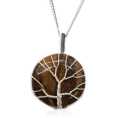 Tree of Life Necklace - Tiger's Eye