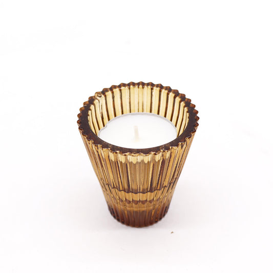 Reversible Dinner/Tea Light Holder - Antique Amber