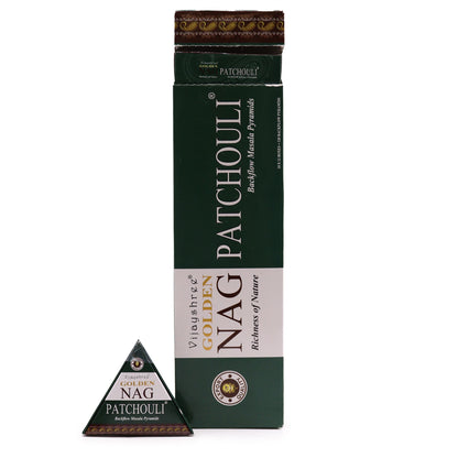 Jumbo Nag Gold Incense Cones - Patchouli Reflux 42g