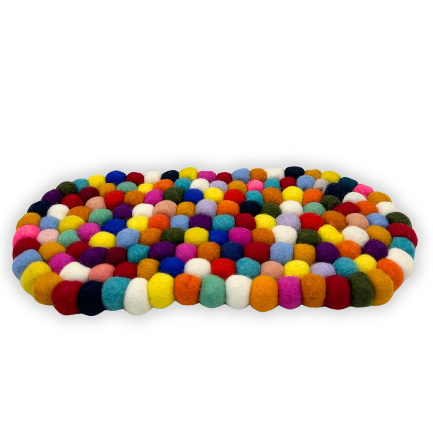 Tapis de table ovale en feutrine - 38 x 18 cm, multicolore