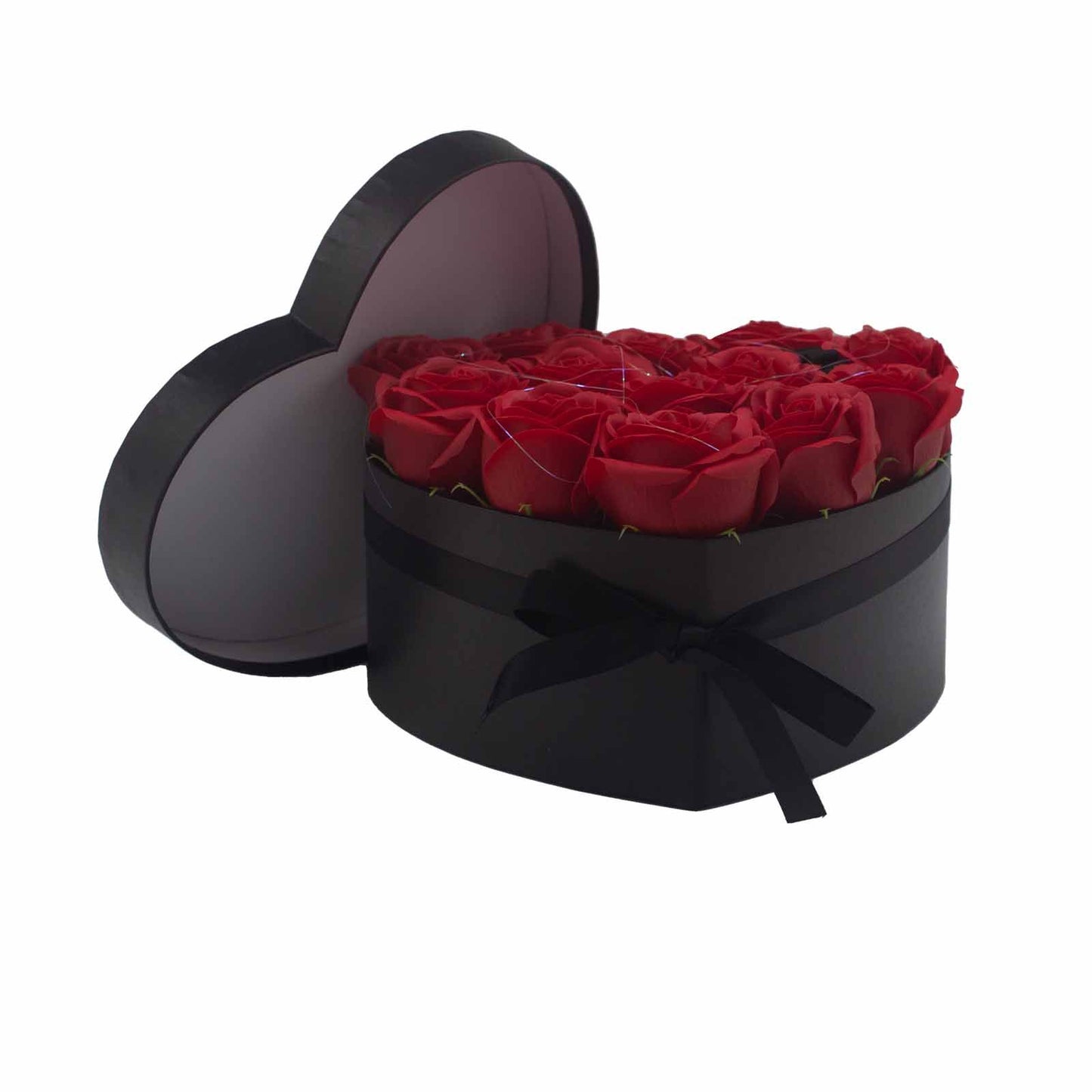 Gift Box - Soap Flower 13 Red Roses - Heart