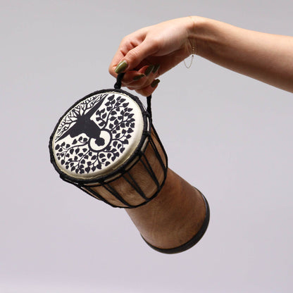 Handmade Djembe Drum with Wide Top - 25cm