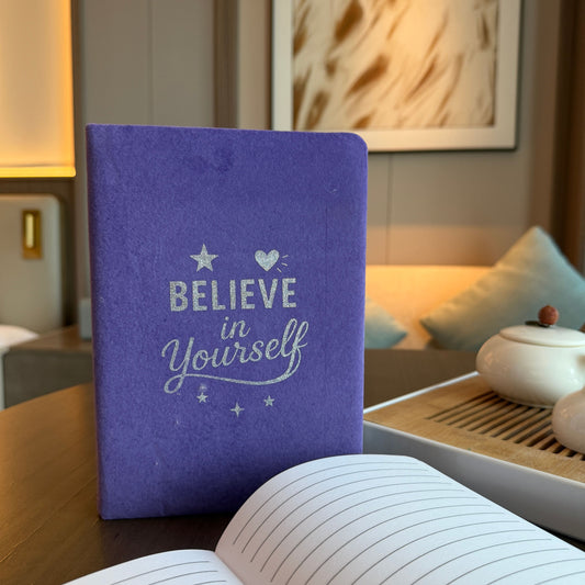 Lavender Velvet Notebook - 80 pages - Believe in yourself