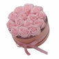 Gift Box - Soap Flower 14 Pink Roses - round