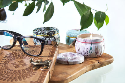 Bougie artistique en étain - Licornes-Pierre de lune