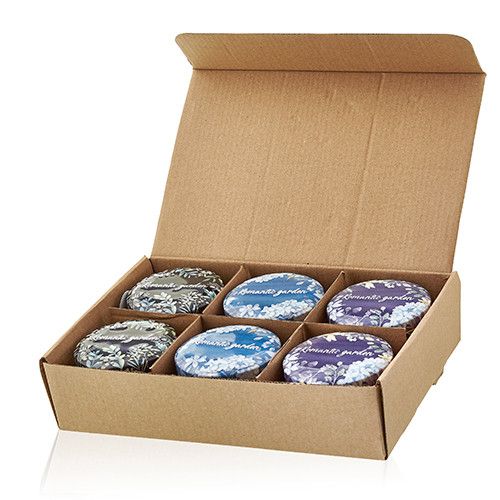 Bougie artistique en étain - Jardin romantique - Thé et rose