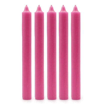 Velas a Granel de Color Sólido - Rosa Profundo Rústico - Paquete de 10