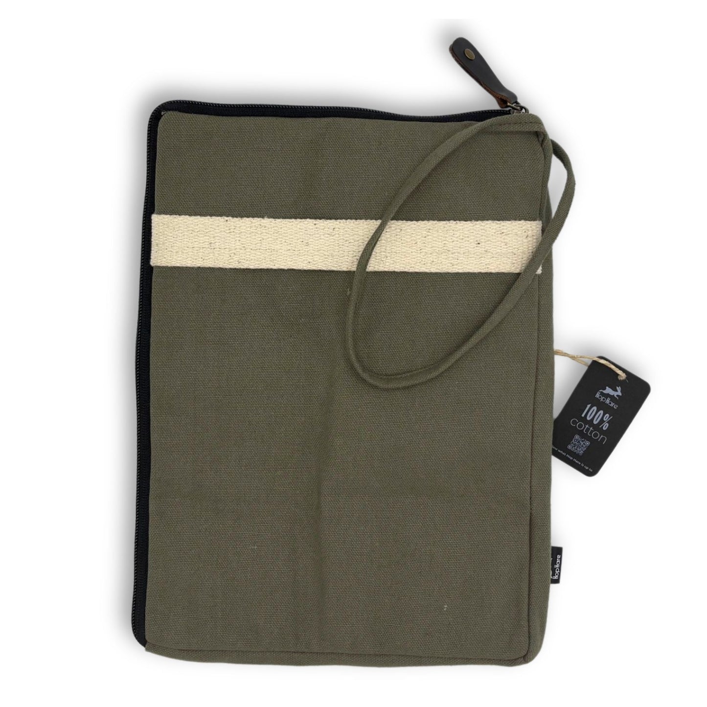 Hop Hare Canvas Tablet Case - Olive